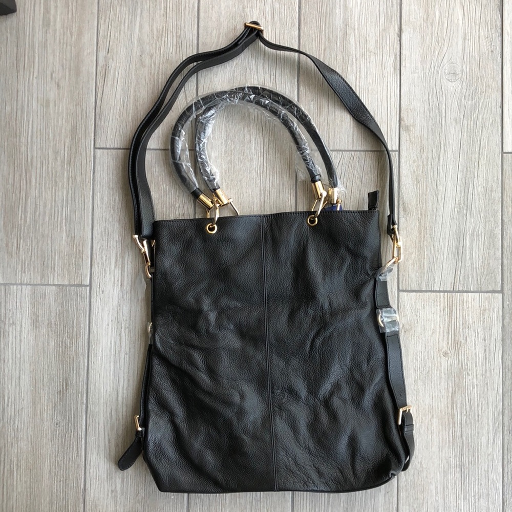 Erica anenberg genuine leather black bag